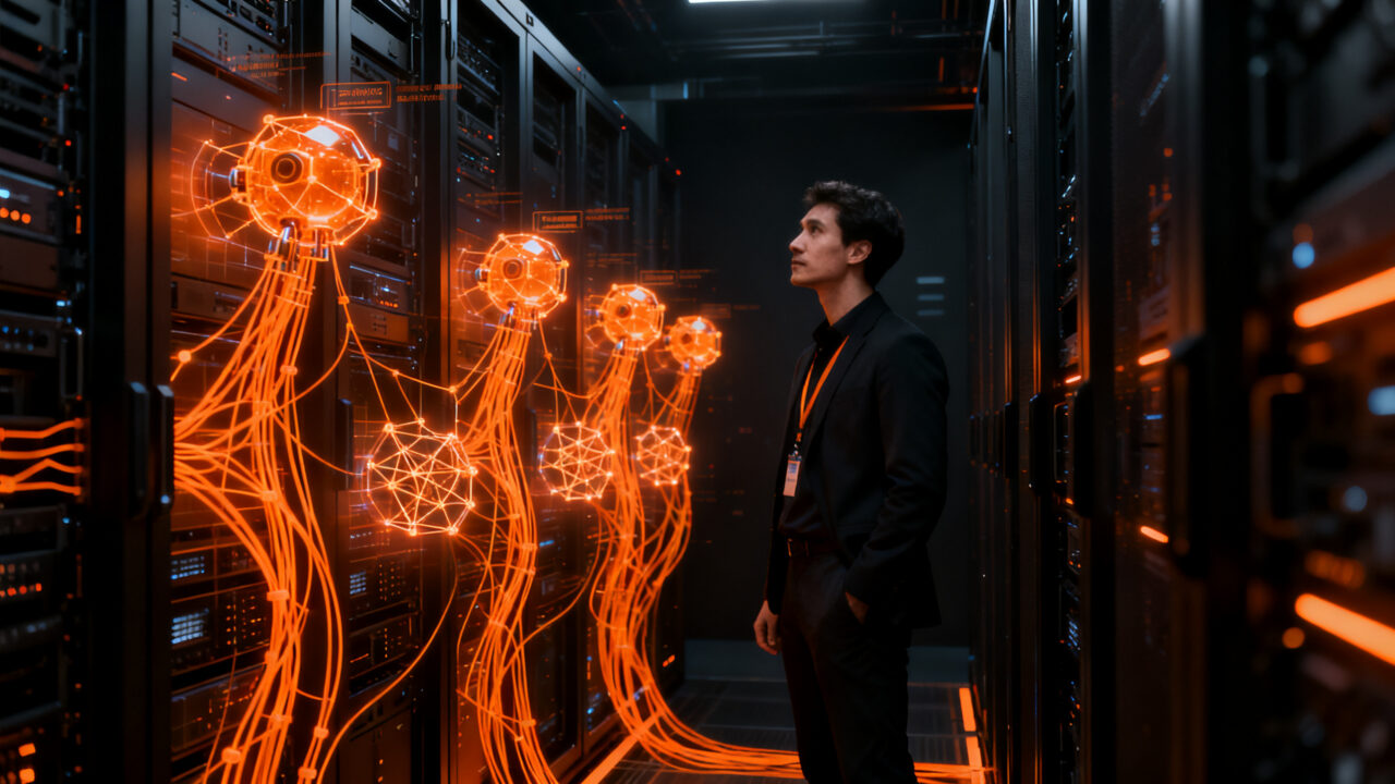 Agentes de IA automatizando infraestructura TI y modernización tecnológica, representando la transformación digital de Kyndryl.