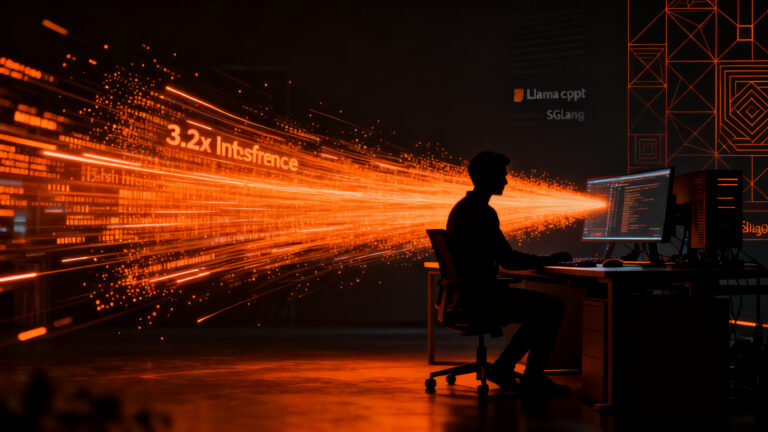 Optimización de inferencia de IA con Liquid AI DSpark mostrando velocidad y rendimiento en hardware avanzado.