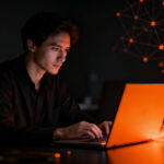 Modelo de IA on-device Liquid AI LFM2.5 ejecutándose en una laptop, representando inferencia local eficiente para startups.