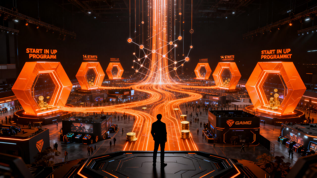 Startups españolas de videojuegos en Gamescom 2026, representando la aceleradora Madrid in Game y la industria gaming.