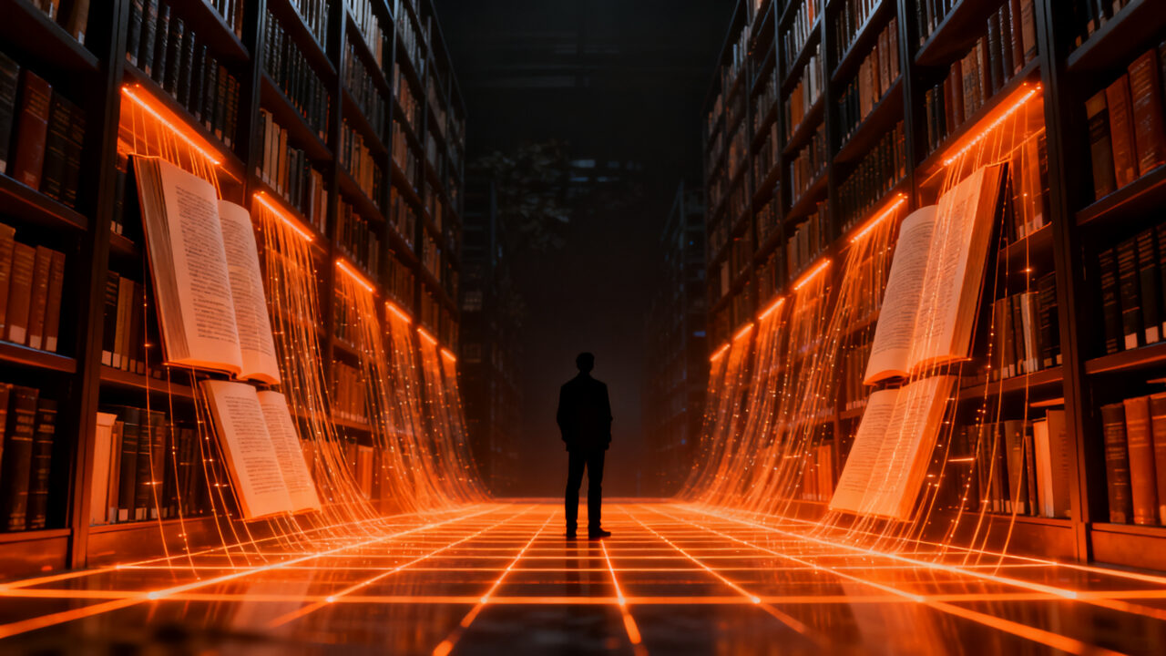 Mercado de libros usados impulsado por la IA y entrenamiento de modelos, representando el dilema ético y el crecimiento económico del sector en 2026.
