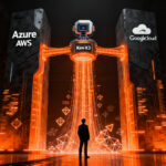 Representación conceptual de Moonshot AI negociando el despliegue de Kimi K3 en la nube, simbolizando la integración de IA china en hyperscalers globales.