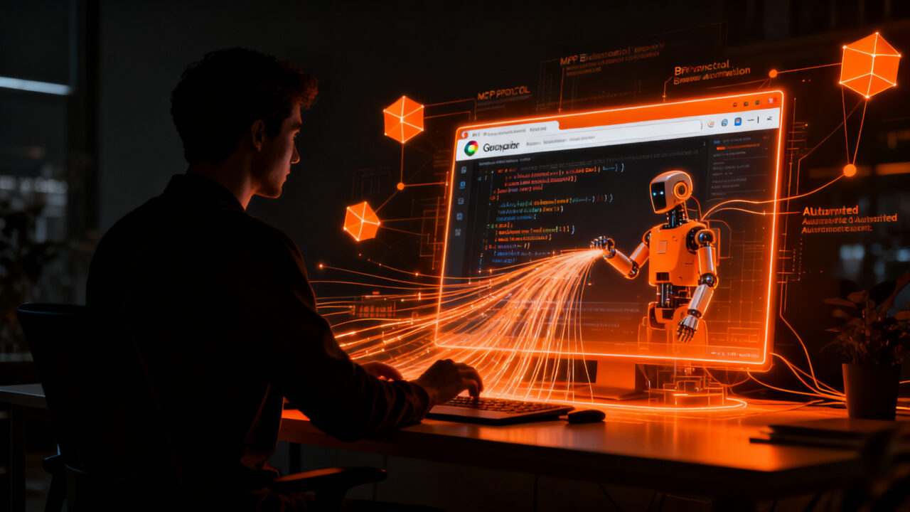 Servidor MCP NeoBrowser controlando un navegador Chrome real con IA para automatización avanzada, evitando detección de bots.