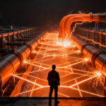 Inversión de Nvidia en infraestructura energética para centros de datos de IA, representando el desafío de la energía eléctrica en startups tecnológicas.