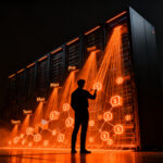 Estructura de infraestructura de IA y tokens, representando el nuevo modelo de precios de Ollama para startups.