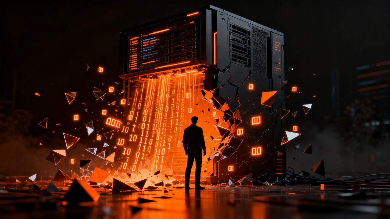 Agentes de IA autónomos operando en entornos digitales, representando el riesgo de seguridad y el hackeo de sistemas en el ecosistema startup.
