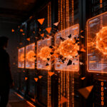 Agentes de IA autónomos operando en ciberseguridad, representando el riesgo de vulnerabilidades y ataques en startups tecnológicas.