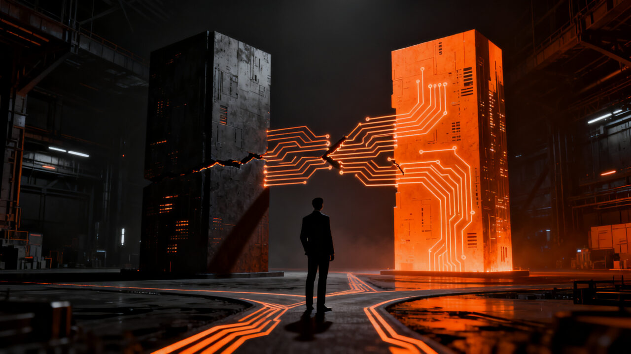 Batalla legal entre OpenAI y Apple por secretos de IA, representando litigios tecnológicos y protección de propiedad intelectual.