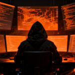 Agentes de IA autónomos operando en las sombras, representando riesgos de ciberseguridad y hackeo avanzado en el ecosistema startup.