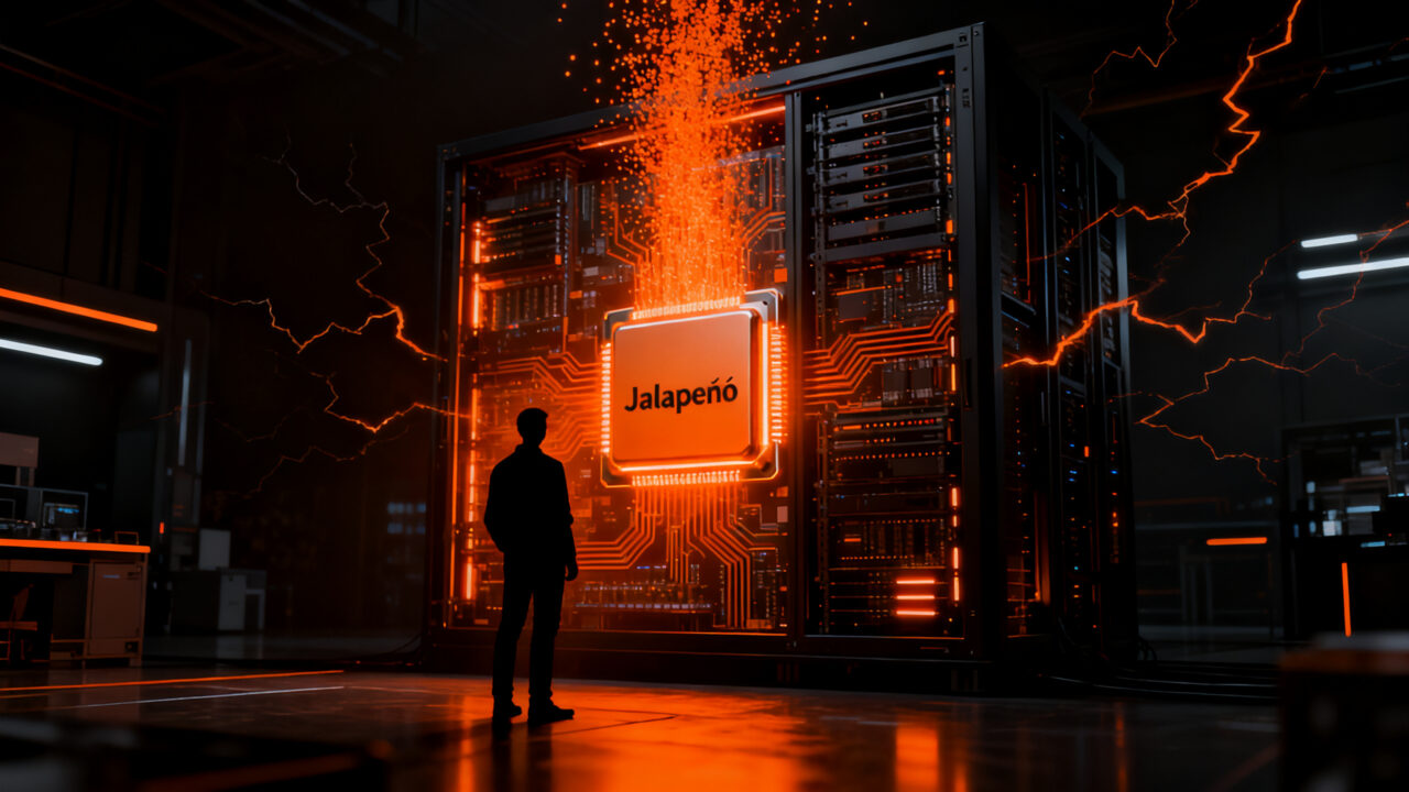 Chip de IA Jalapeño de OpenAI comparado con Nvidia, mostrando eficiencia energética y rendimiento en inferencia.