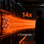 Silueta de un profesional analizando una red neuronal acelerada, representando la revolución de la velocidad en la IA generativa de OpenAI.