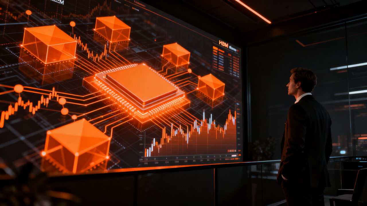 Inversor analizando gráficos de semiconductores y el mercado de chips tras el reporte de Bank of America.