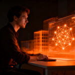 Ingeniero de software optimizando un compilador JIT de alto rendimiento con IA, representando velocidad y arquitectura ARM64.