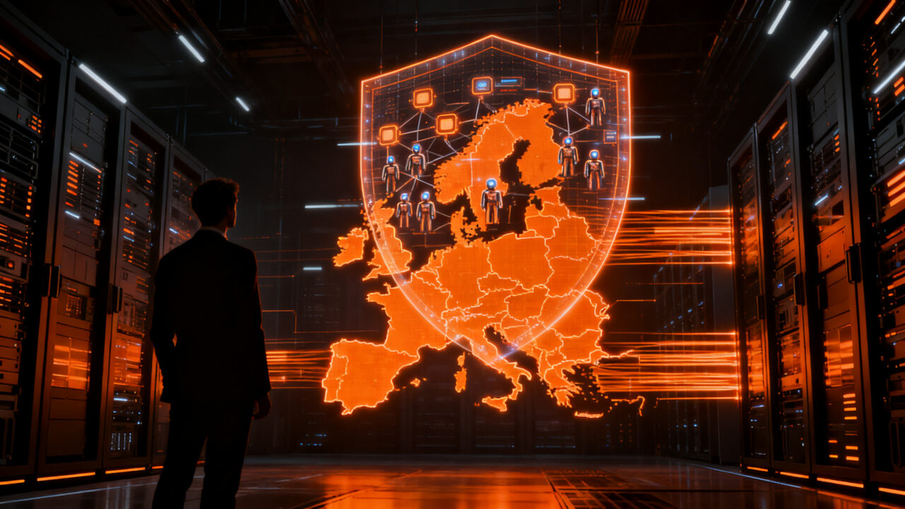 Plataforma de orquestación de agentes IA soberana en Europa cumpliendo con el Reglamento IA y estándares de gobierno tecnológico.
