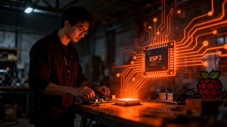 Comparativa técnica entre Raspberry Pi y ESP32 para startups de IoT ante la crisis de hardware en 2026.