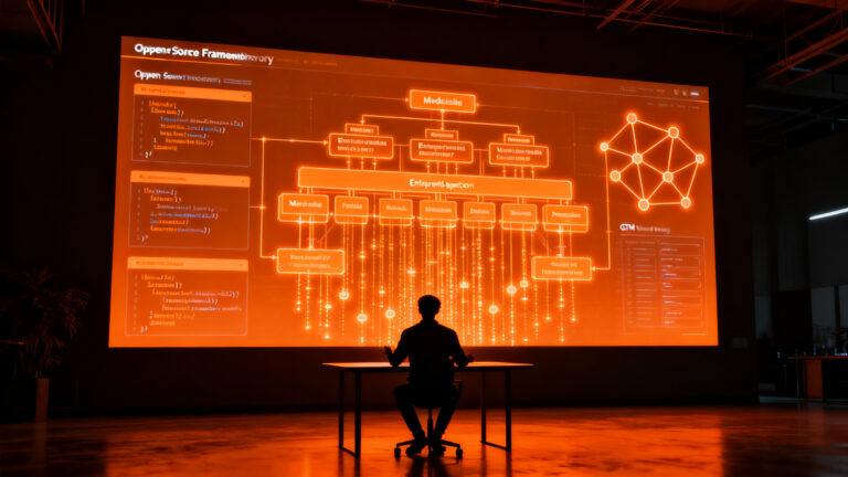 Un ingeniero de software trabajando en el desarrollo de aplicaciones enterprise con el framework open source Reflex, escalando el crecimiento tecnológico.