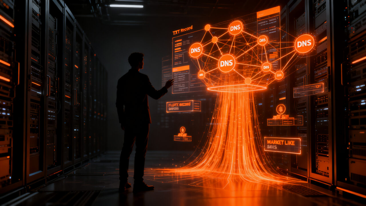 Estratega digital gestionando activos de dominios bajo el estándar RFC 10023 en un entorno de mercado tecnológico.