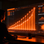 Optimización de costos en herramientas de IA, mostrando el control del gasto en tokens y el aumento de la productividad empresarial.