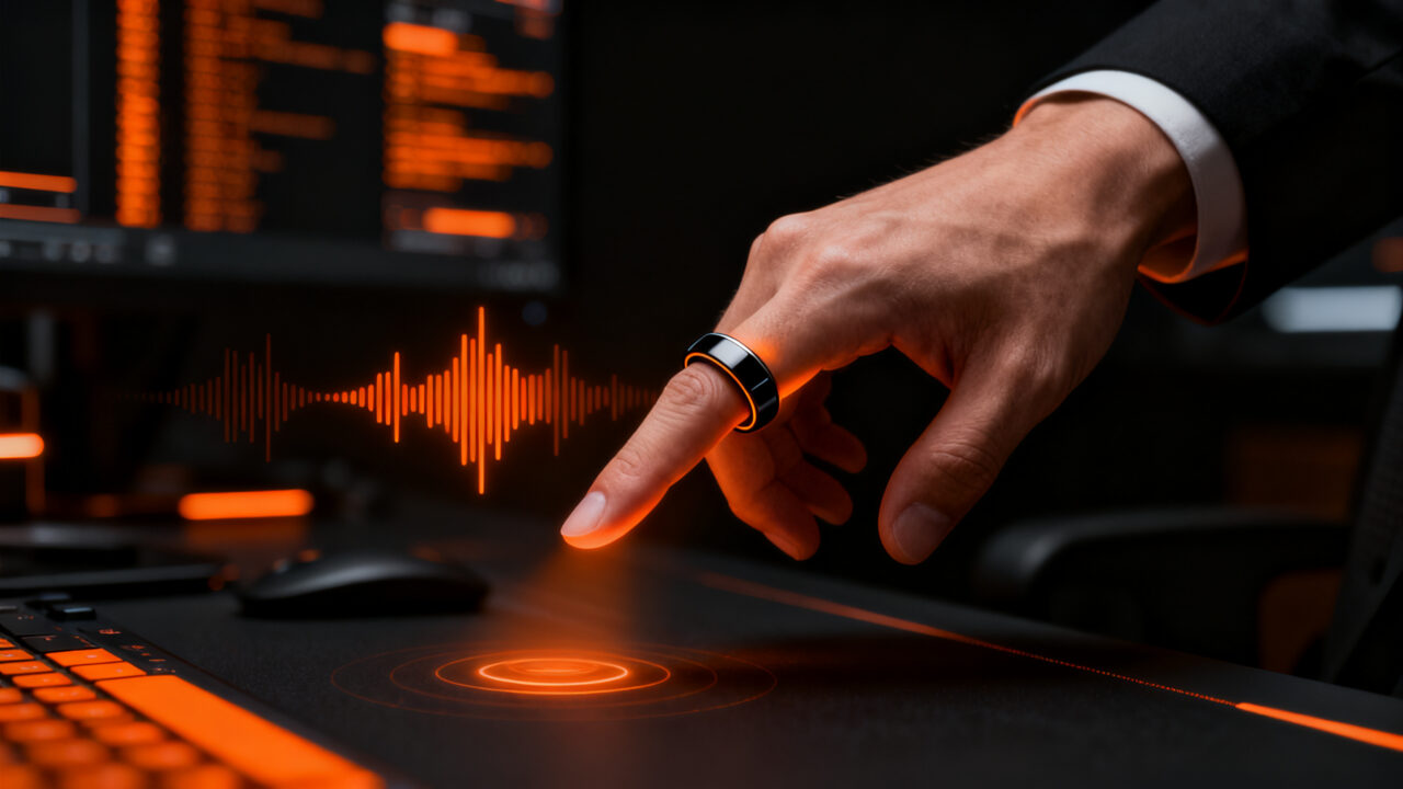 Anillo inteligente Stream de Sandbar, un wearable de IA para captura de voz y control humano.