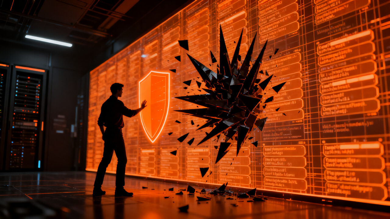 Especialista en ciberseguridad protegiendo una infraestructura de datos frente a vulnerabilidades SQL injection.