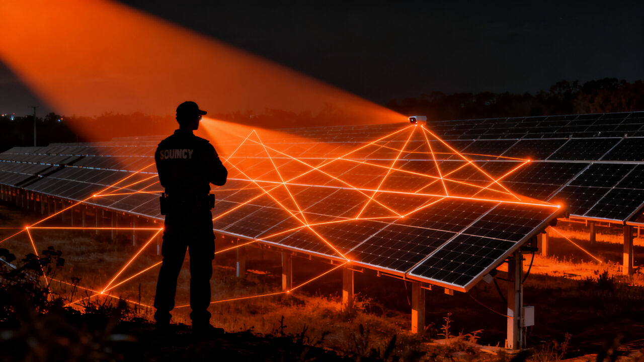 Seguridad física en plantas solares ante robos de cobre, protegiendo la infraestructura energética crítica en España.