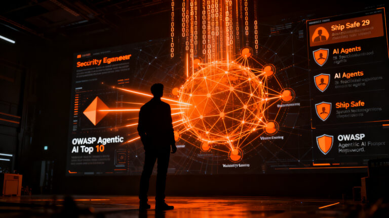 Scanner de seguridad IA Ship Safe detectando vulnerabilidades en agentes de codificación, cumpliendo con estándares OWASP.
