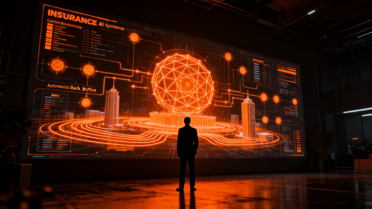 Soberanía tecnológica en IA para el sector insurtech, mostrando la automatización y gobernanza de datos en seguros 2026.