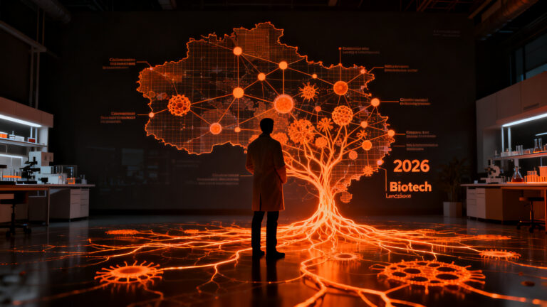 Mapa colaborativo del ecosistema biotech en Chile presentado por SOFOFA HUB para startups biotecnológicas.