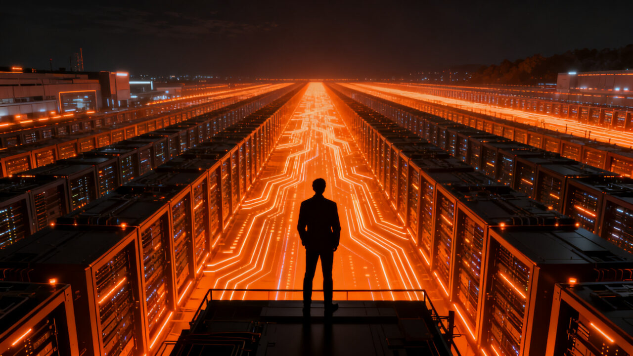 Infraestructura de centros de datos de IA de SpaceX, representando la visión de Elon Musk para 10 GW de capacidad tecnológica.