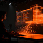 Desarrollador programando software personalizado con IA, representando la revolución de las herramientas de desarrollo en 2026.