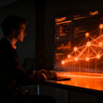 Estudiante profesional utilizando herramientas de Inteligencia Artificial para gestión empresarial, curso de la Universidad de León.