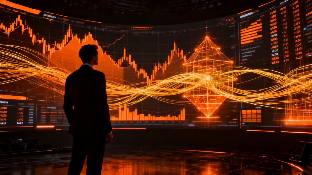 Representación visual de automatización financiera y trading digital en la Wealth Expo República Dominicana 2026, destacando la innovación fintech.