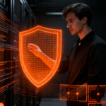 Desarrollador configurando seguridad de firewall para aplicaciones de IA en Vercel Sandbox, protegiendo código en el plan Hobby.