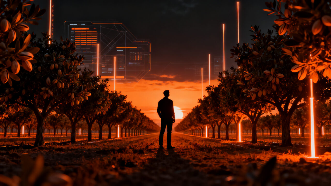 Salvador García, fundador de Víridi Horizons, liderando la transformación tecnológica y la escalabilidad en la agroindustria del pistacho en España.