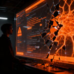 Ciberseguridad en IA: Investigador analizando vulnerabilidades en APIs de LLM para prevenir filtración de datos.