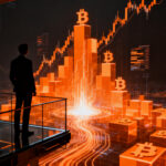 Análisis de mercado financiero con Nvidia y Bitcoin al alza, simbolizando el auge de la inversión tecnológica y criptoactivos.