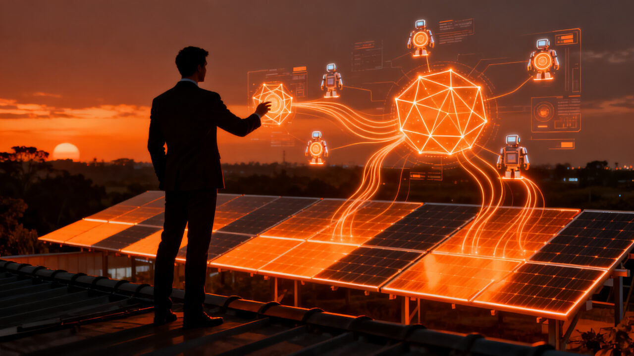 Agente de IA optimizando instalaciones solares para reducir costos operativos y mejorar la eficiencia energética en el sector startup.