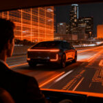 Robotaxi autónomo circulando por Dallas, representando la escalabilidad de la movilidad autónoma y el futuro del transporte urbano.