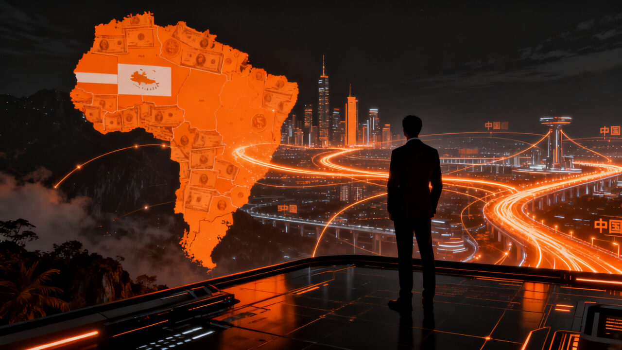 Mapa conceptual de expansión de startups de Latam hacia China, simbolizando la inversión de Venture Capital y mercados globales.