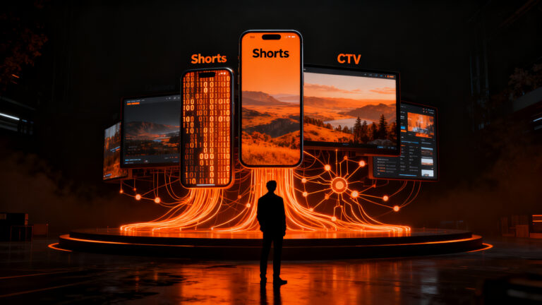 Estrategia de publicidad en YouTube mediante inteligencia artificial, mostrando el impacto de los Shorts y la televisión conectada en el marketing digital.