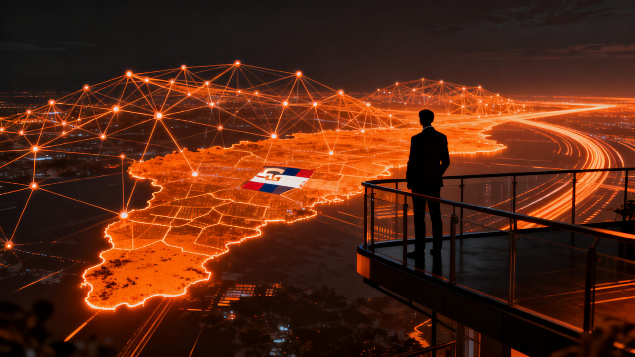 Infraestructura de red 5G y redes neuronales de inteligencia artificial transformando la conectividad en República Dominicana.