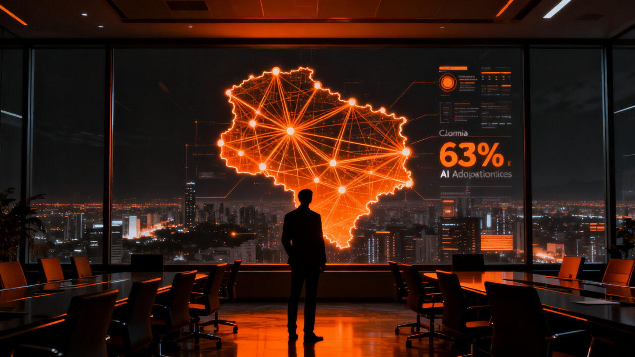 Adopción de IA en Colombia: profesionales y líderes empresariales integrando inteligencia artificial en el entorno corporativo.