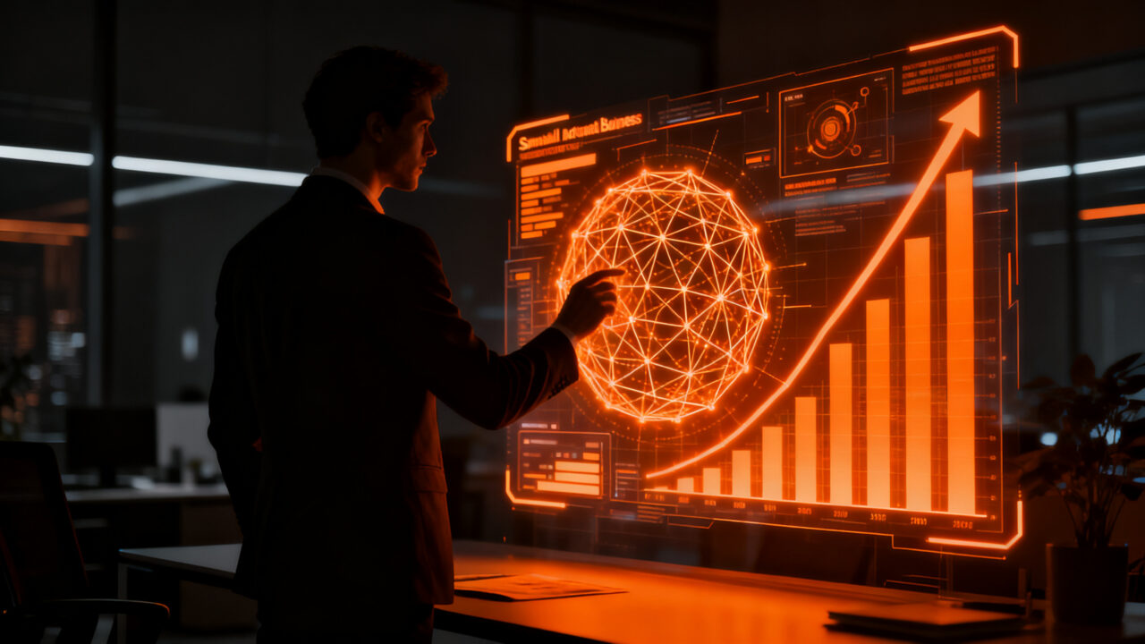 Adopción de Inteligencia Artificial en MiPymes colombianas, representando la transformación digital y automatización empresarial.