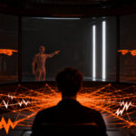 Agentes de IA de DeepMind interactuando en un entorno de gobernanza y supervisión autónoma.