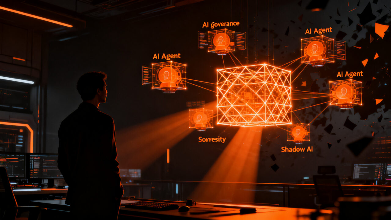 Gobernanza y seguridad en agentes de IA para empresas, controlando la soberanía digital y riesgos de Shadow AI.