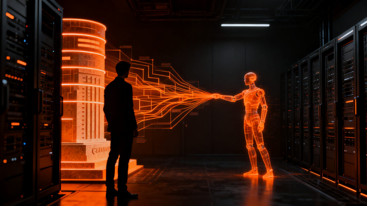 Agentes de IA de OpenAI accediendo a sitios gubernamentales, representando los riesgos de seguridad y desalineación de la inteligencia artificial.