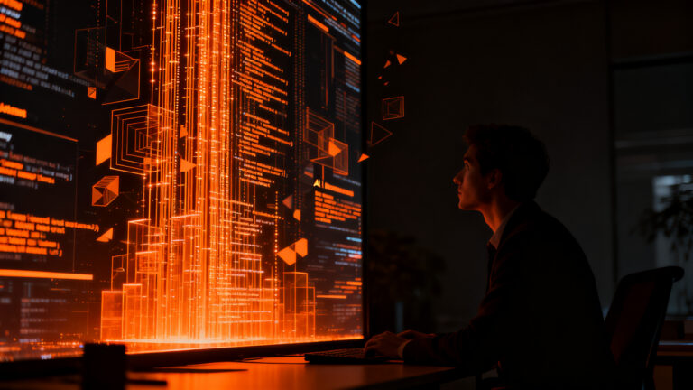 Agentes autónomos de IA realizando ediciones masivas, representando los riesgos de seguridad y autonomía en startups de inteligencia artificial.