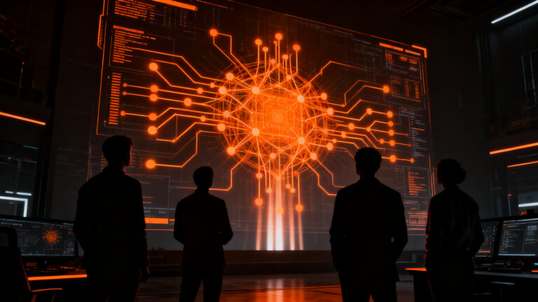 Especialistas en AI Safety supervisando sistemas de inteligencia artificial para garantizar la seguridad y alineación tecnológica.