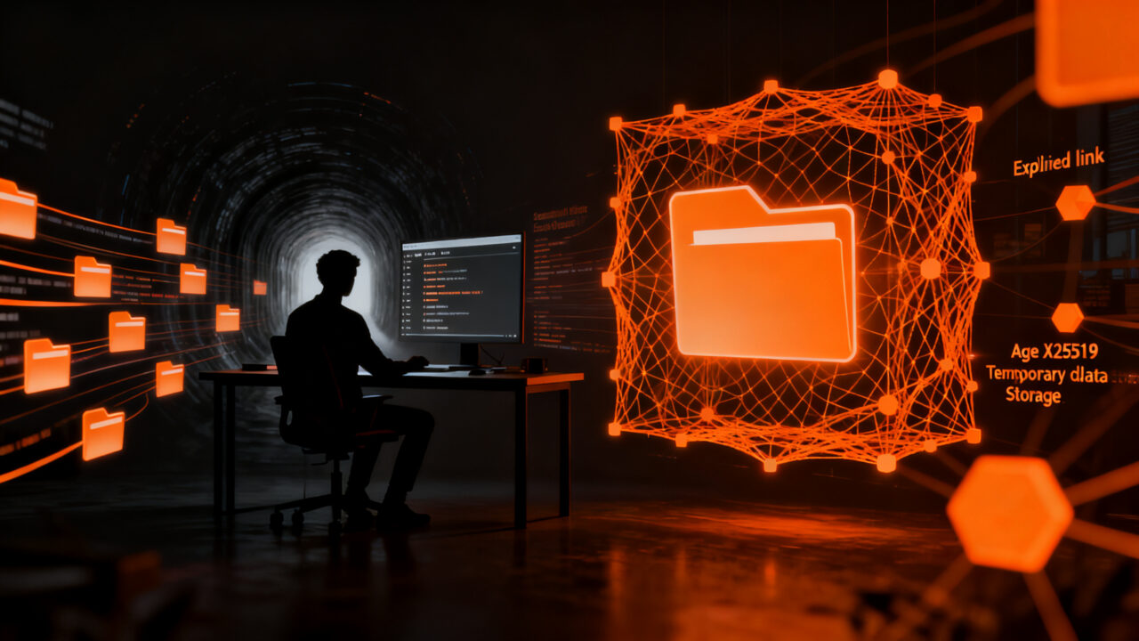 Agente de IA interactuando con aispace.sh, herramienta CLI para transferencia segura de archivos temporales en startups.