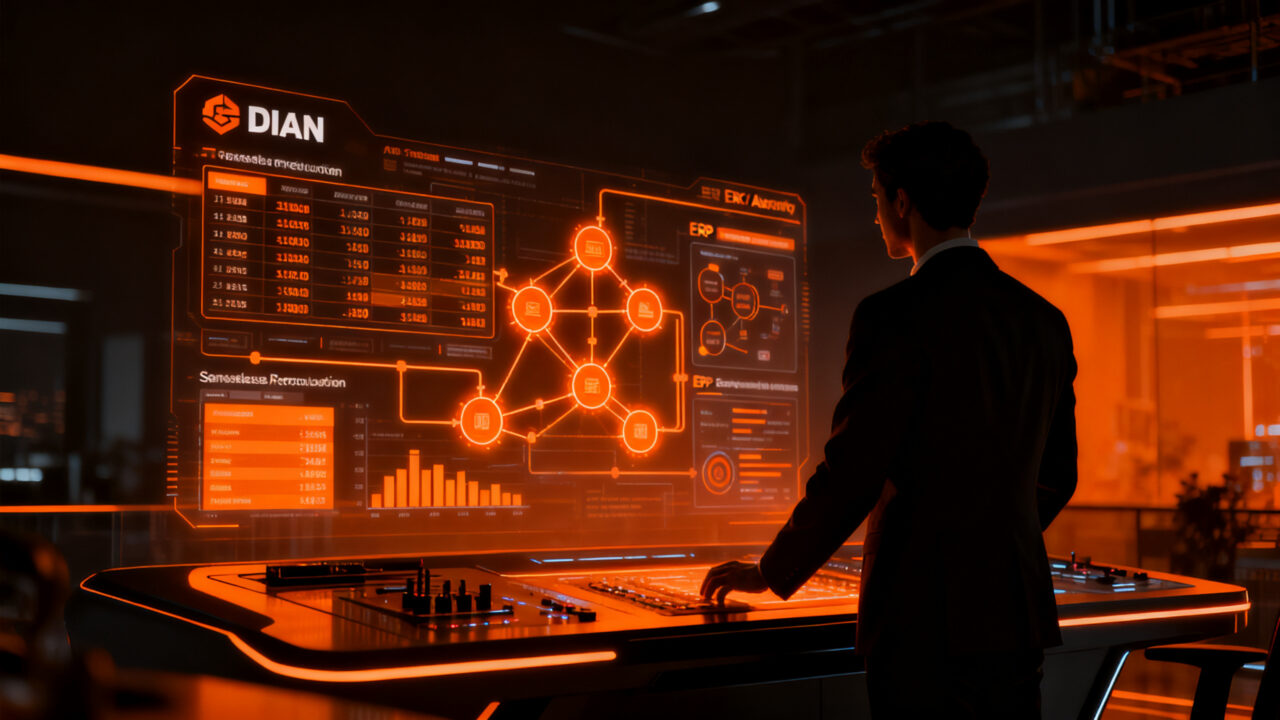 Gestión de MiPymes en Colombia con ERP impulsado por inteligencia artificial y automatización contable.